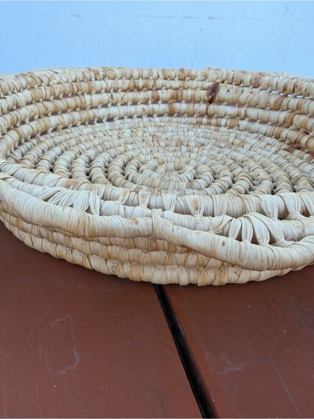Handwoven Natural Fiber Decorative Basket